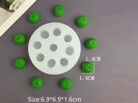 Molde silicona 9 mini naranja china